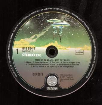 Genesis: Turn It On Again - Best Of '81 - '83