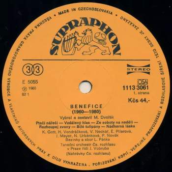 Czechoslovak Radio Dance Orchestra: Benefice