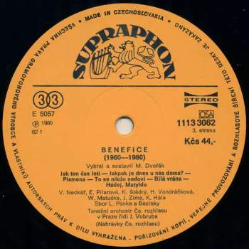 Czechoslovak Radio Dance Orchestra: Benefice