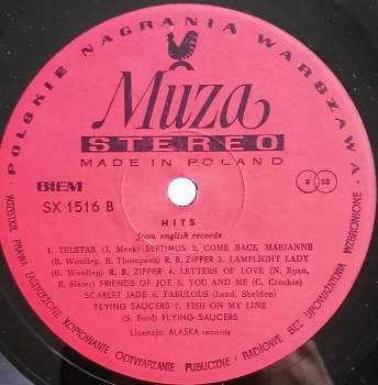 Various: Hits From English Records