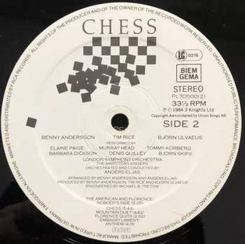 Benny Andersson: Chess CLR