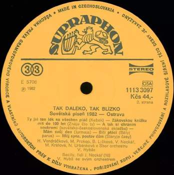 Various: Tak Daleko, Tak Blízko (Sovětská Píseň Ostrava '82) 