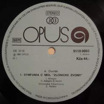 Antonín Dvořák: Symphony No. 1 In C Minor The Bells Of Zlonice