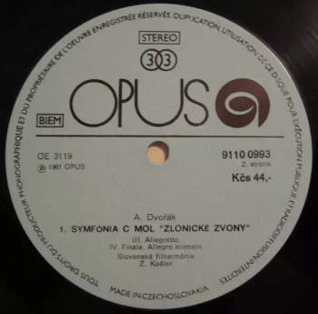 Antonín Dvořák: Symphony No. 1 In C Minor The Bells Of Zlonice