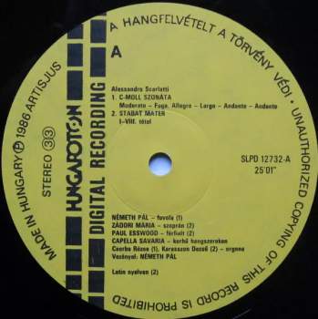 Capella Savaria: Stabat Mater / Flute Sonata In C Minor No. 3