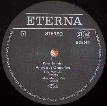 Peter Schreier: Arien Aus Oratorien