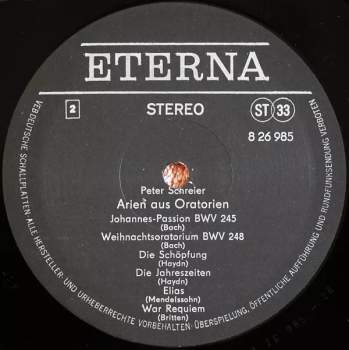 Peter Schreier: Arien Aus Oratorien