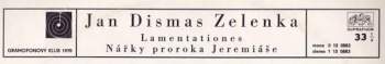 Ars Rediviva Ensemble: Lamentationes Jeremiášovy Nářky