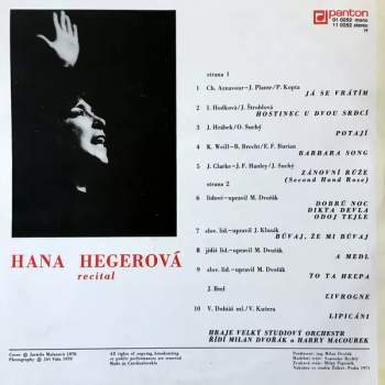 Hana Hegerová: Recital