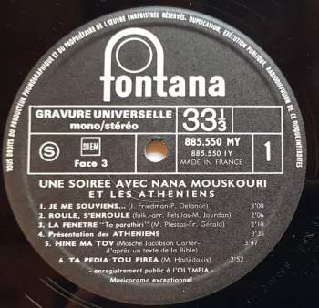 Nana Mouskouri: Une Soirée Avec Nana Mouskouri Et Les Athéniens