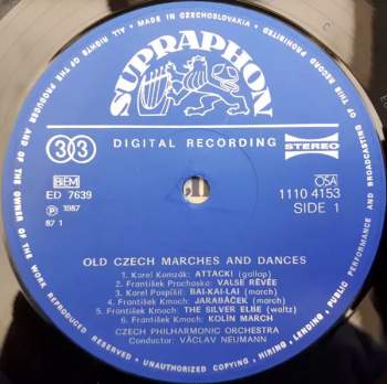 The Czech Philharmonic Orchestra: Old Czech Marches And Dances