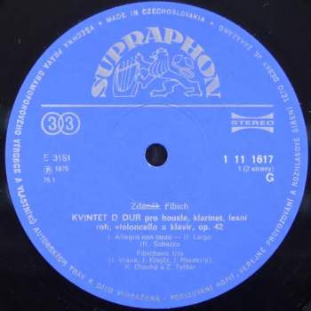 Zdeněk Fibich: Kvintet · Klavírní Trio = Quintet · Trio