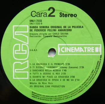Nino Rota: Amarcord (Banda Sonora Original De La Pelicula De Federico Fellini)