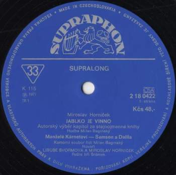 Miroslav Horníček: Jablko Je Vinno