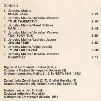Originální Pražský Synkopický Orchestr: Čaj O Páté V Kavárně Vltava