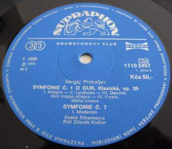 The Czech Philharmonic Orchestra: Symfonie Č.1 D Dur "Klasická" / Symfonie Č.7