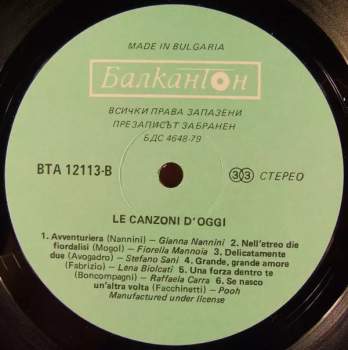 Various: Le Canzoni D' Oggi