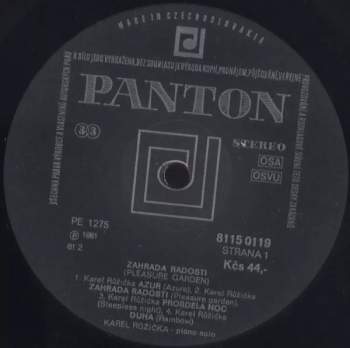 Karel Růžička: Zahrada Radosti (Pleasure Garden)