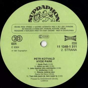 Petr Kotvald: Hyde Park