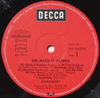 Engelbert Humperdinck: We Made It Happen