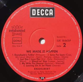 Engelbert Humperdinck: We Made It Happen