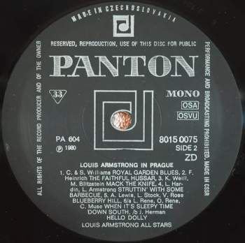 Louis Armstrong: Louis Armstrong In Prague