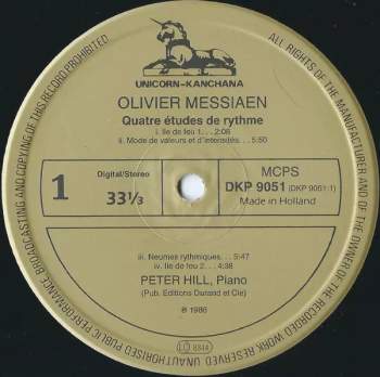 Olivier Messiaen: The Piano Music Of Olivier Messiaen Vol.2 / Quatre Etudes De Rythme (1949-50) / Fantaisie Burlesque (1932) / Rondeau (1943) / Cantéyodjayâ (1949)