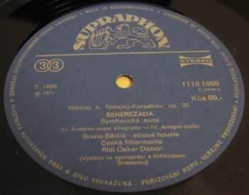 The Czech Philharmonic Orchestra: Šeherezáda
