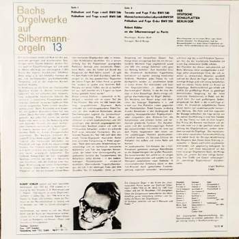 Johann Sebastian Bach: Bachs Orgelwerke Auf Silbermannorgeln 13: Robert Köbler An Der Silbermannorgel Zu Ponitz