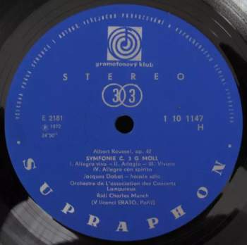 Albert Roussel: Symfonie Číslo 3 G Moll, Opus 42 ✸ Číslo 4 A Dur, Opus 53