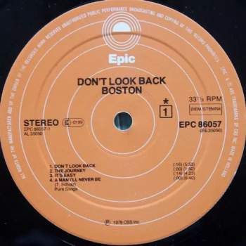 Boston: Don't Look Back