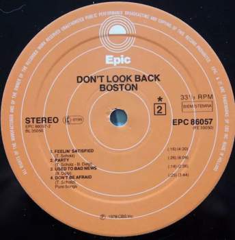 Boston: Don't Look Back