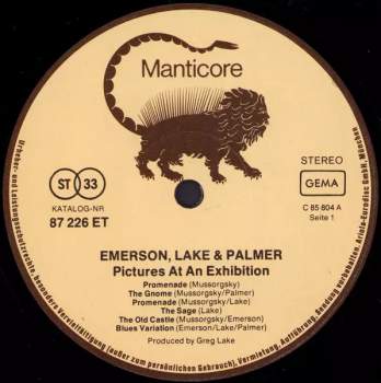 Lake & Palmer Emerson: Pictures At An Exhibition