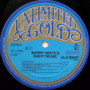 Barry White: Barry White's Sheet Music