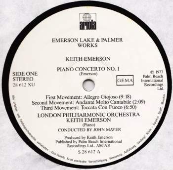 Lake & Palmer Emerson: Works (Volume 1)