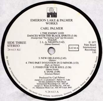 Lake & Palmer Emerson: Works (Volume 1)