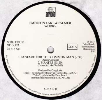 Lake & Palmer Emerson: Works (Volume 1)