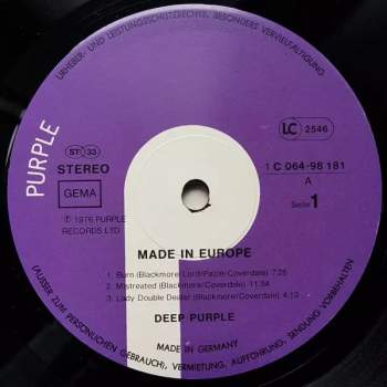 Deep Purple: Made In Europe