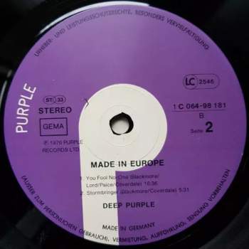 Deep Purple: Made In Europe