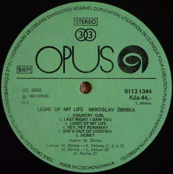 Miroslav Žbirka: Light Of My Life