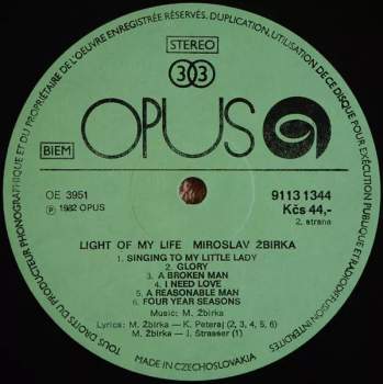 Miroslav Žbirka: Light Of My Life