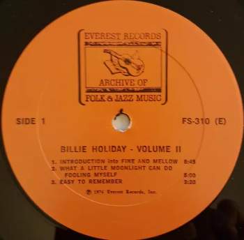 Billie Holiday: Billie Holiday Volume II