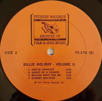 Billie Holiday: Billie Holiday Volume II