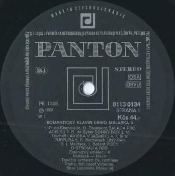 Jiří Malásek: Romantický Klavír Jiřího Maláska (3) (Romantic Piano Of Jiří Malásek)