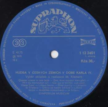 Prague Madrigal Singers: Hudba V Českých Zemích V Době Karla IV.