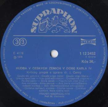 Prague Madrigal Singers: Hudba V Českých Zemích V Době Karla IV.