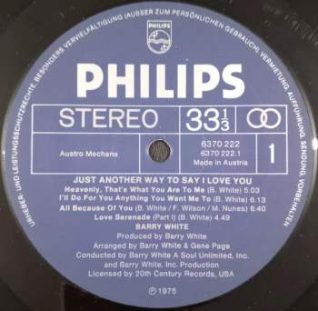 Barry White: Just Another Way To Say I Love You