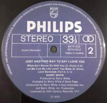Barry White: Just Another Way To Say I Love You