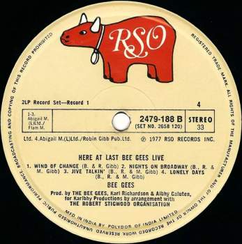 Bee Gees: Here At Last.. Bee Gees ...Live