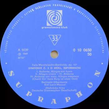 Felix Mendelssohn-Bartholdy: Symfonie Č. 4 A Dur „Italská” A Č. 5 D Moll „Reformační”